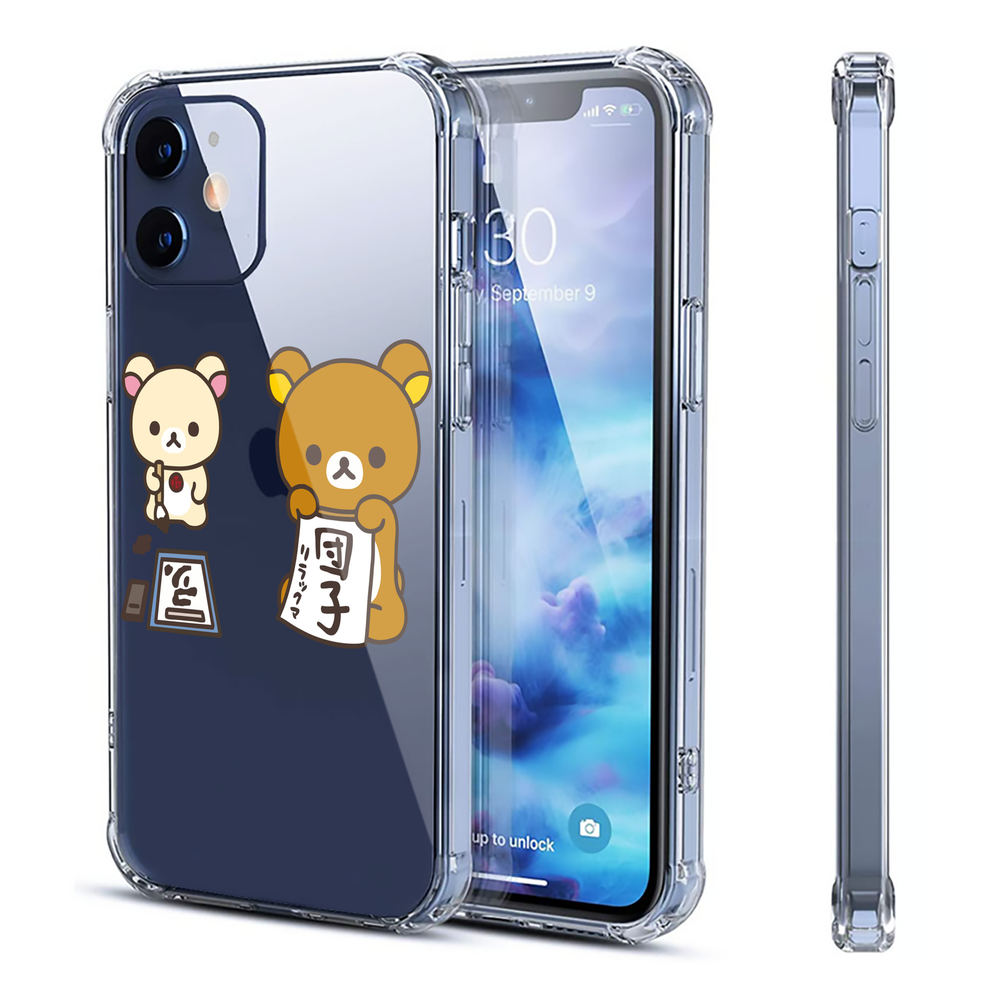 （画像用） リラックマ リラックマ キイロイトリ Rilakkuma Korilakkuma Kiiroitori 【iPhone 12シリーズ対応】透明スマホケース（クリアソフトケース）